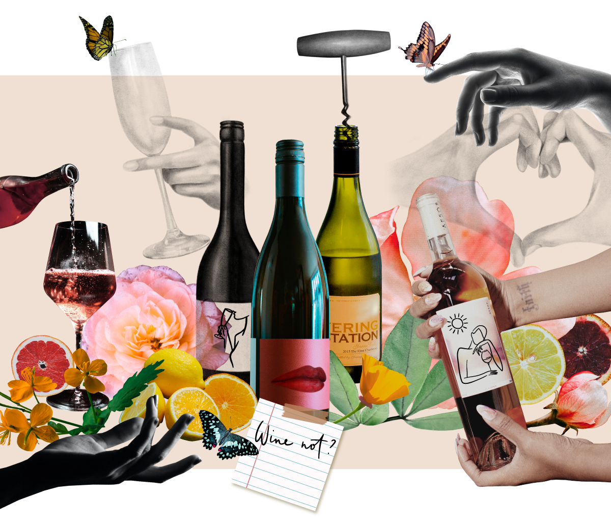 Wine Wednesday Collage